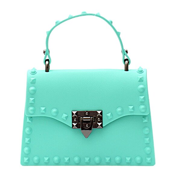 DASTI Studded Jelly Crossbody Bag Mint Green – Mini & Medium Sizes - Picture 6 of 11